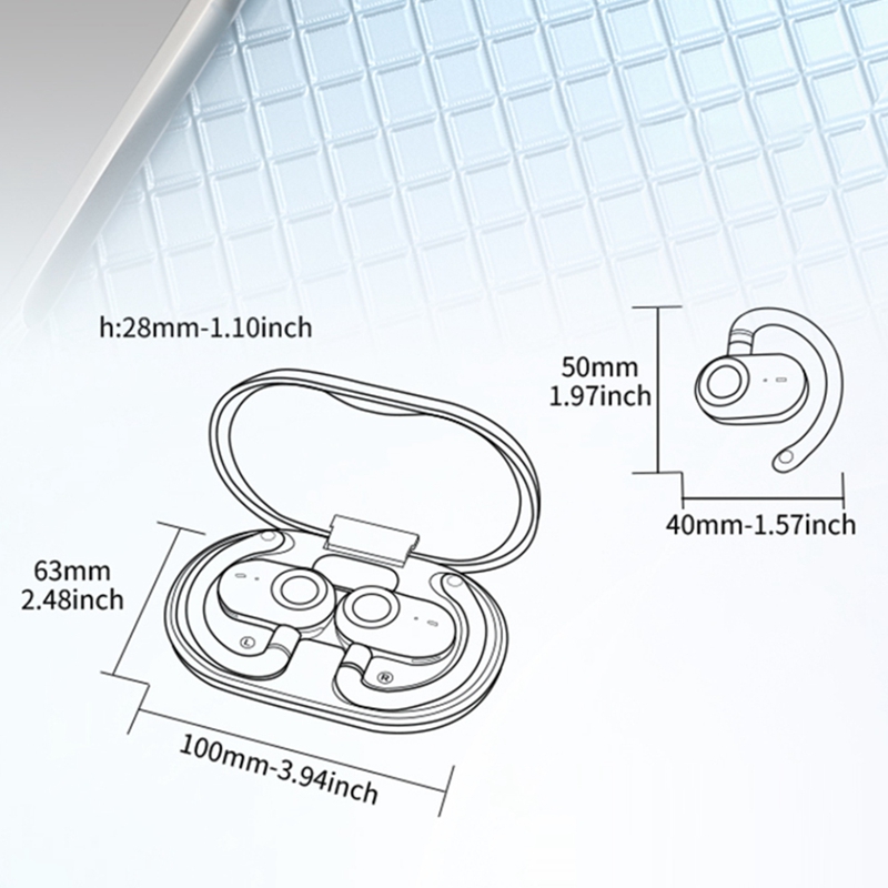 Sports Earphone Hook - JM18 이어후크 번역 이어폰, 오픈형 블루투스