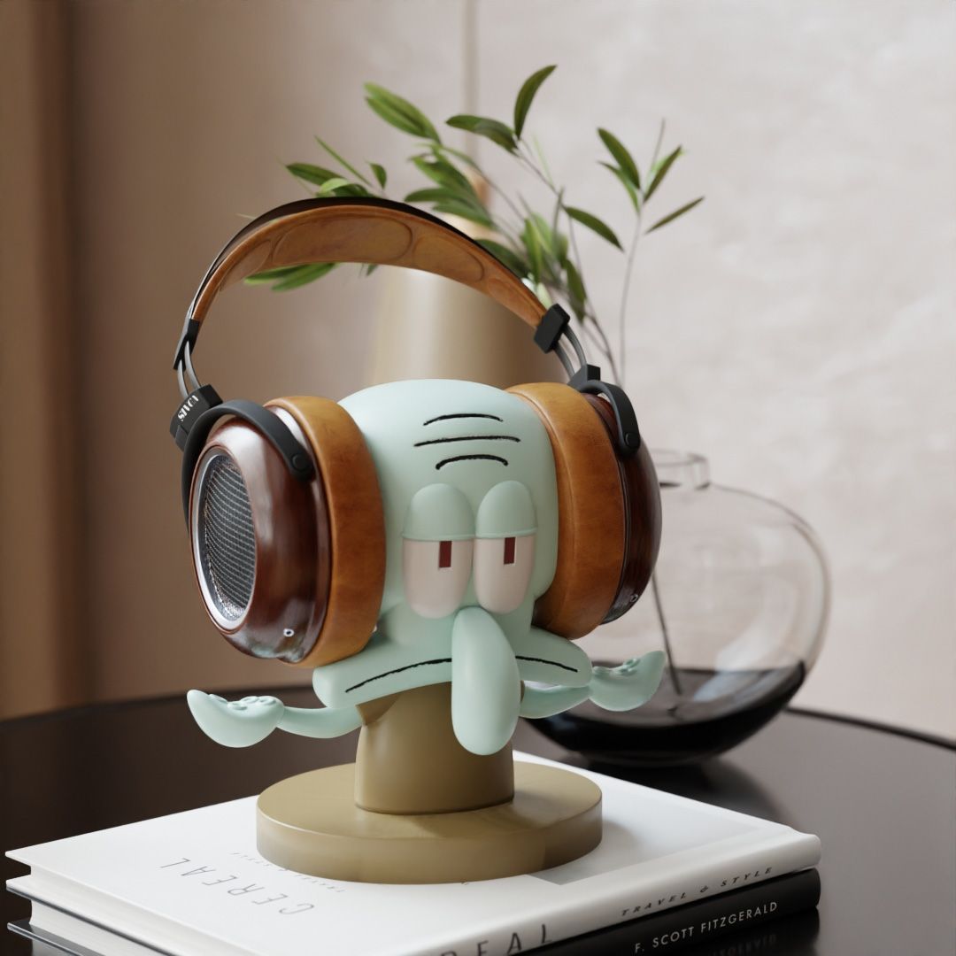 스폰지밥 스퀴드워드 만화 헤드폰 스탠드 데스크탑 헤드셋 - Headphone Stand Desk 리뷰 및 가격