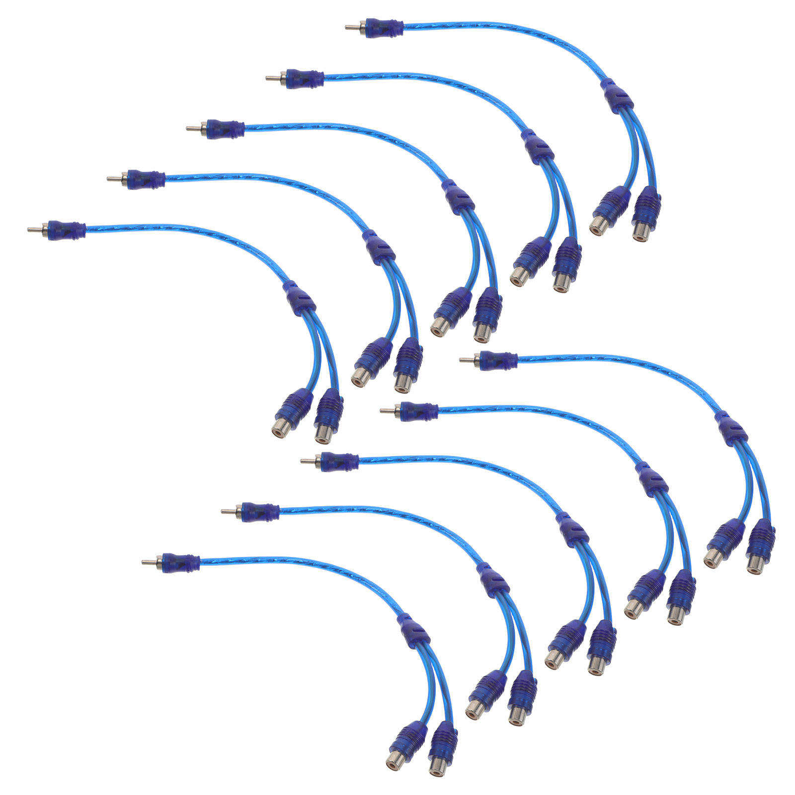 10개 RCA Y 스플리터 케이블 1개의 남성 커넥터를 - Audio Splitter Y 리뷰 및 가격